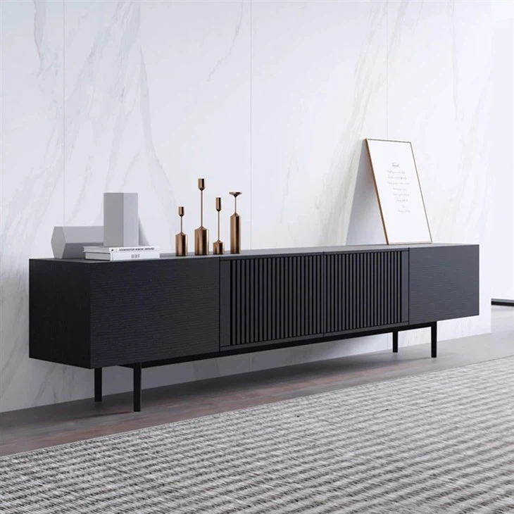 Black Oak Veneer TV Cabinet